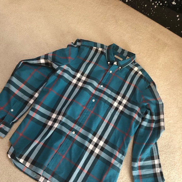 burberry green plaid shirt